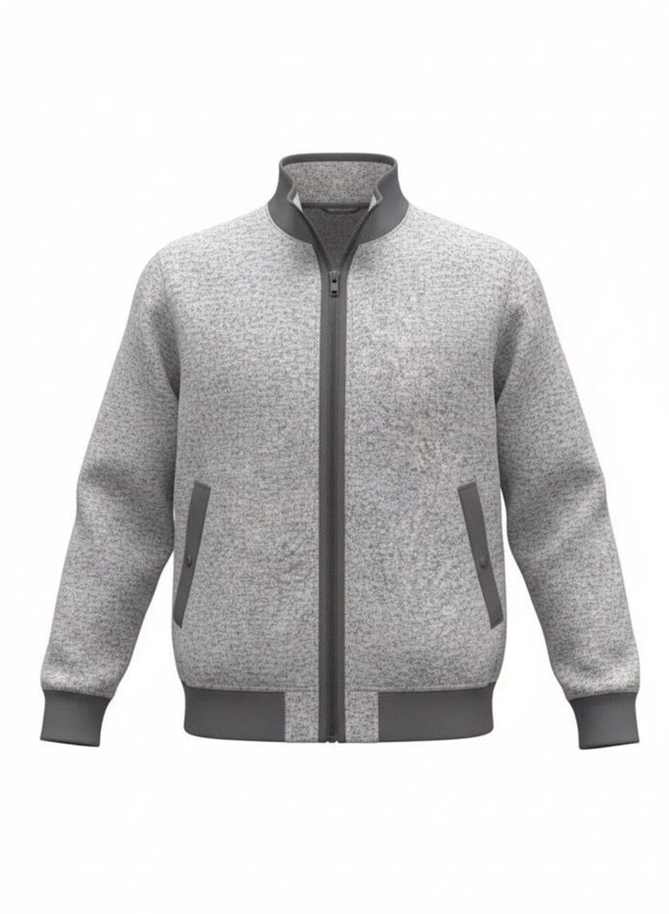 Banana Republic XXL Sweater Fleece Full-Zip Jacket Gray